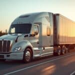 Neutral infographic background with two balanced panels and simple icons (truck + calculator on one side, calendar + keys on the other). Subtle grid, light grey cards, thin divider. Space for headings and bullets, but no baked-in text. Editorial, finance-tech aesthetic.